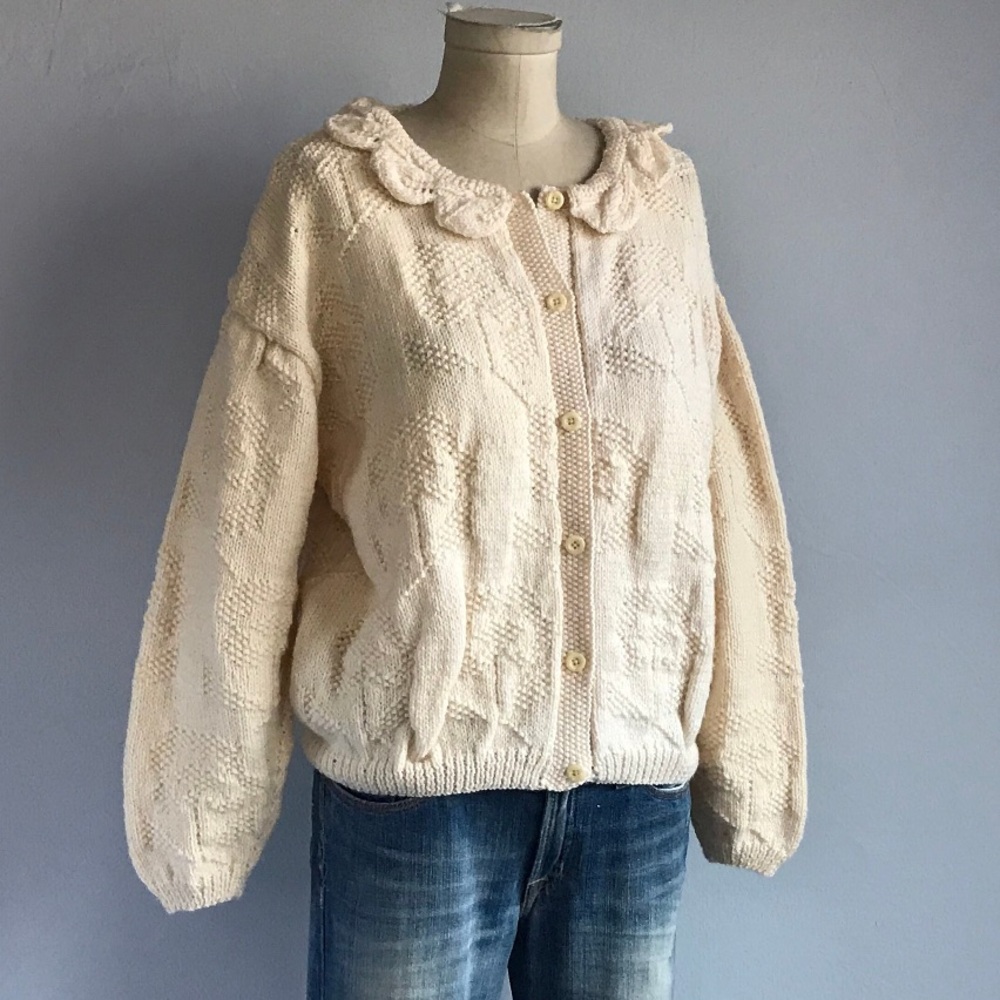 Vintage sweet textured cardigan - Picture 1 of 13